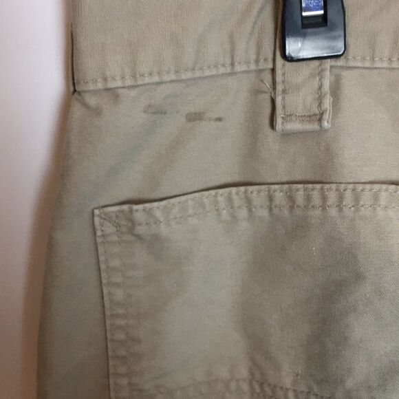 Carhartt Dungaree Fit 100% Cotton Tan Utility Work Cargo Pants 36x32 - Picture 8 of 16